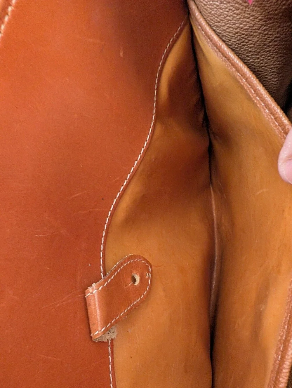 Vintage Dooney & Bourke All-Weather Leather Satchel Tan & Brown Bag